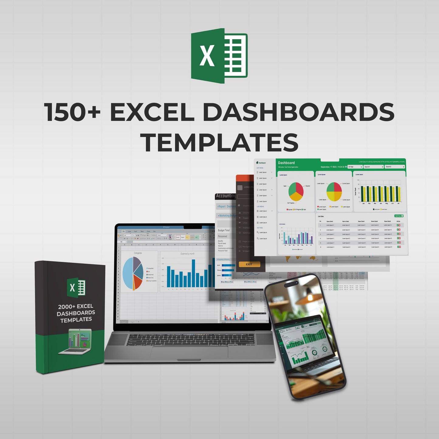 12,000+ Premium Excel Templates — All in One Bundle