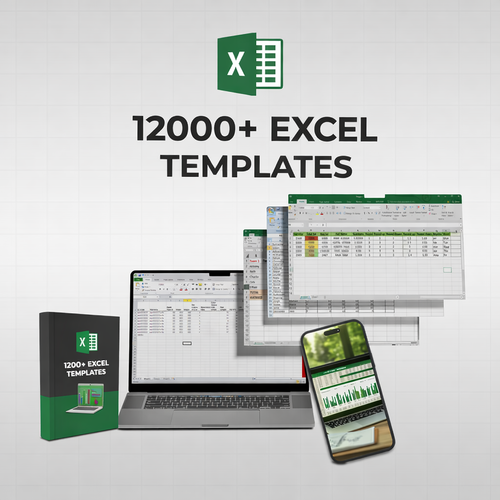 12,000+ Premium Excel Templates — All in One Bundle