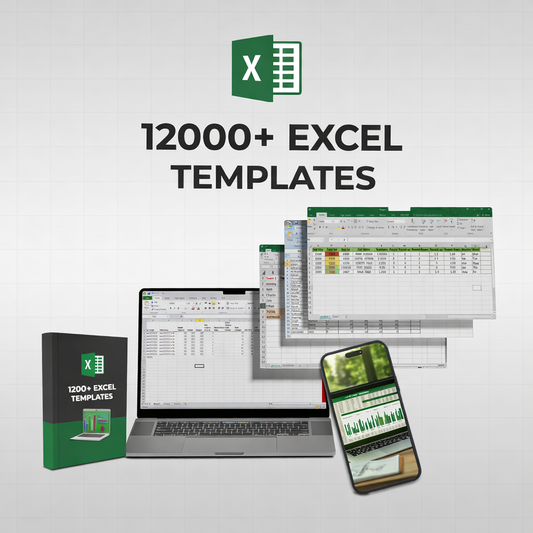 12,000+ Premium Excel Templates — All in One Bundle
